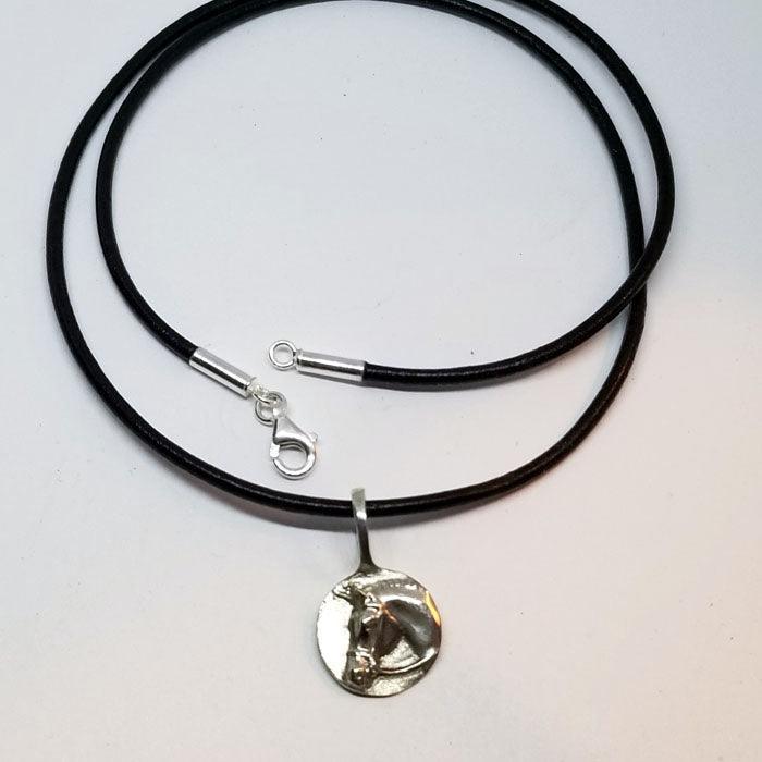 Hunter Horse Profile Pendant Small