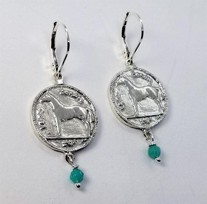 Irish Coin Lever Back Earrings - Tempi Design Studio