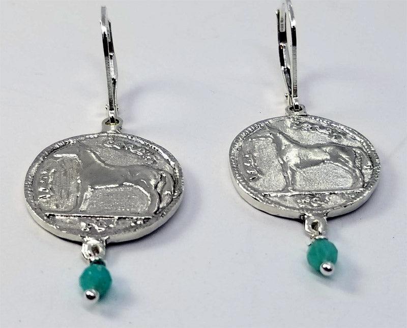 Irish Coin Lever Back Earrings - Tempi Design Studio