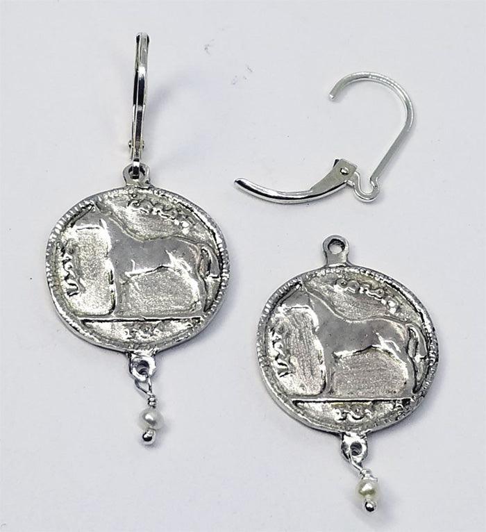 Irish Coin Lever Back Earrings - Tempi Design Studio