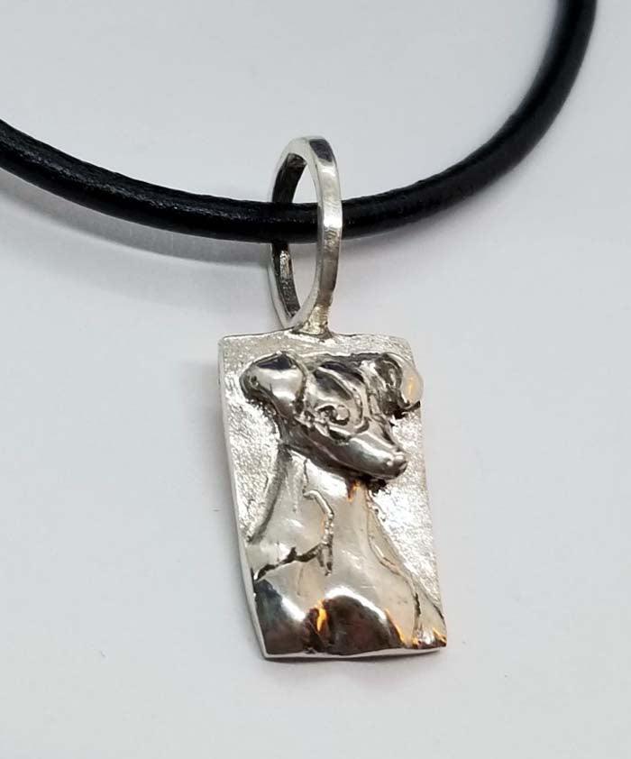Jack Russell Dog Pendant Sterling