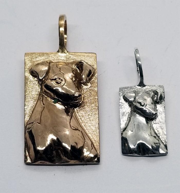 Jack Russell Dog Pendant Sterling - Tempi Design Studio