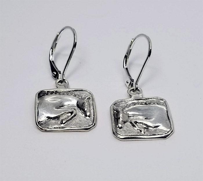 Jumper Horse Profile Lever Back Earrings - Tempi Design Studio