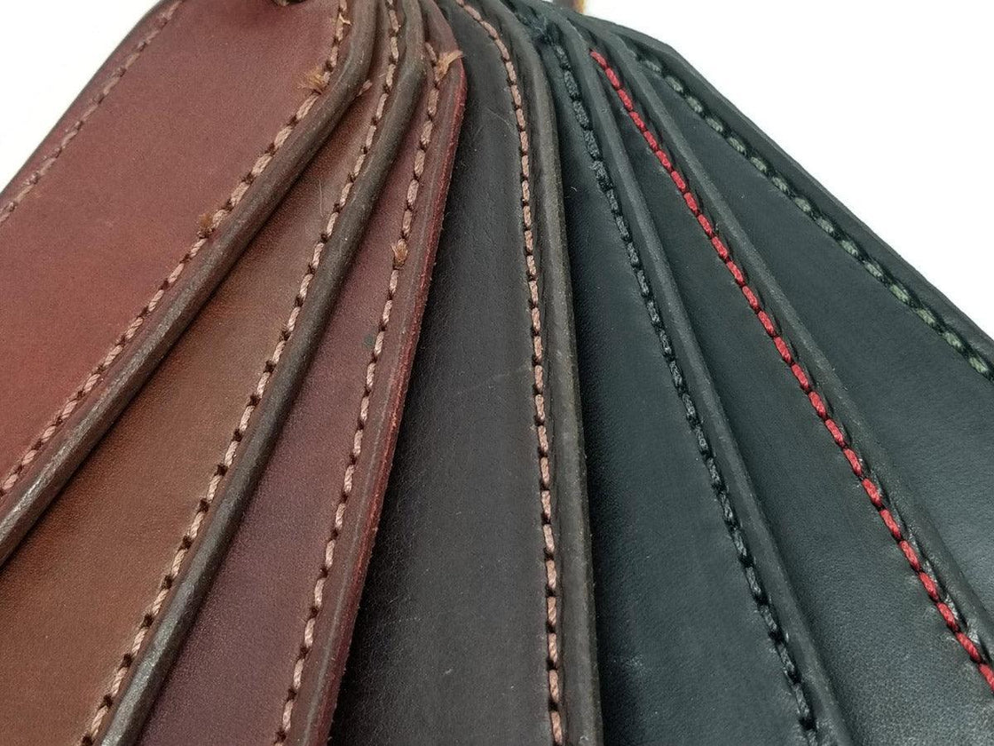 Leather Belts with 2 row stitching - Tempi Design Studio