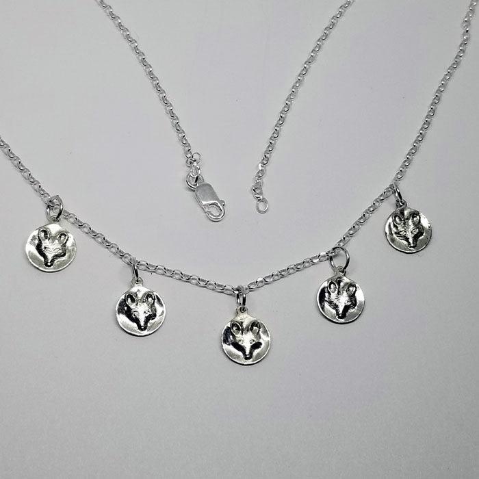 Petite Fox Charms on a Sterling Chain Necklace - Tempi Design Studio
