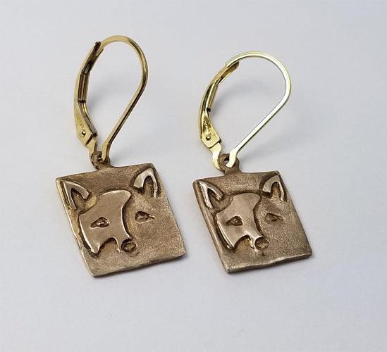 Phantom Fox lever Back Earrings - Tempi Design Studio
