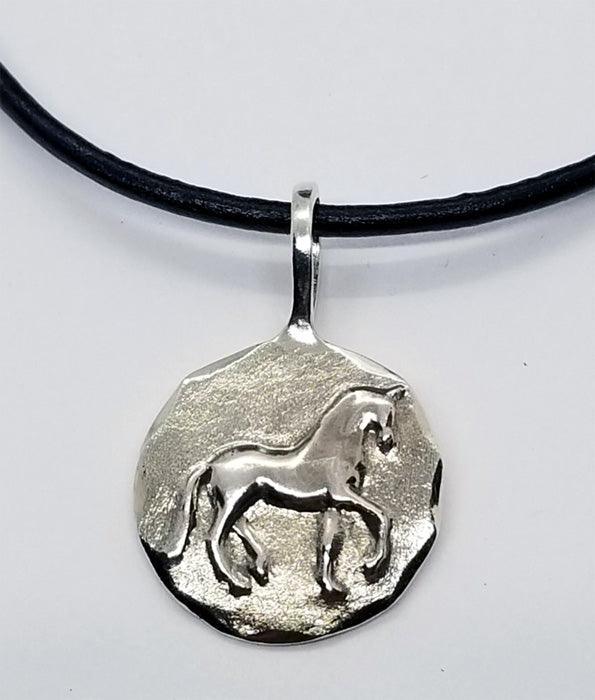 Piaffe Horse Round Pendant Medium - Tempi Design Studio