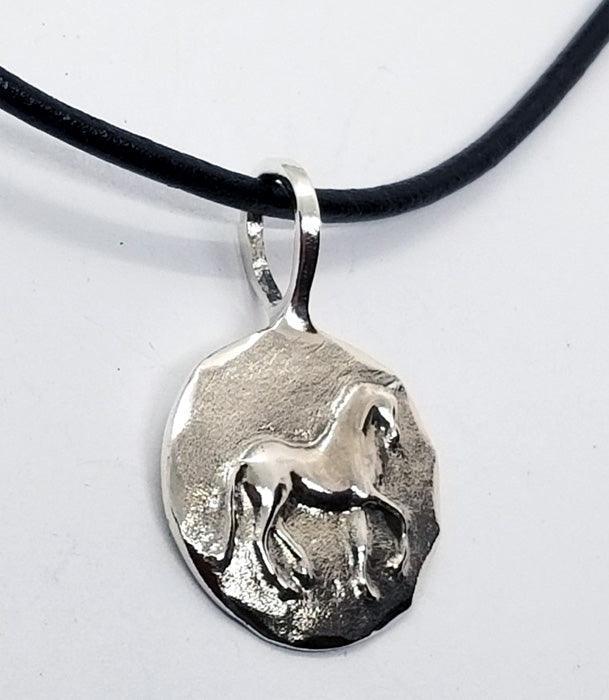 Piaffe Horse Round Pendant Medium - Tempi Design Studio