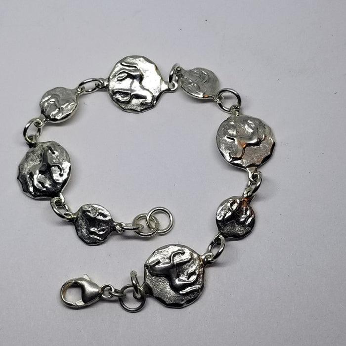Piaffe Horse Rounds Linked Charm Bracelet