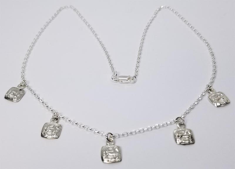 Piaffe Petite Squares on Sterling Chain