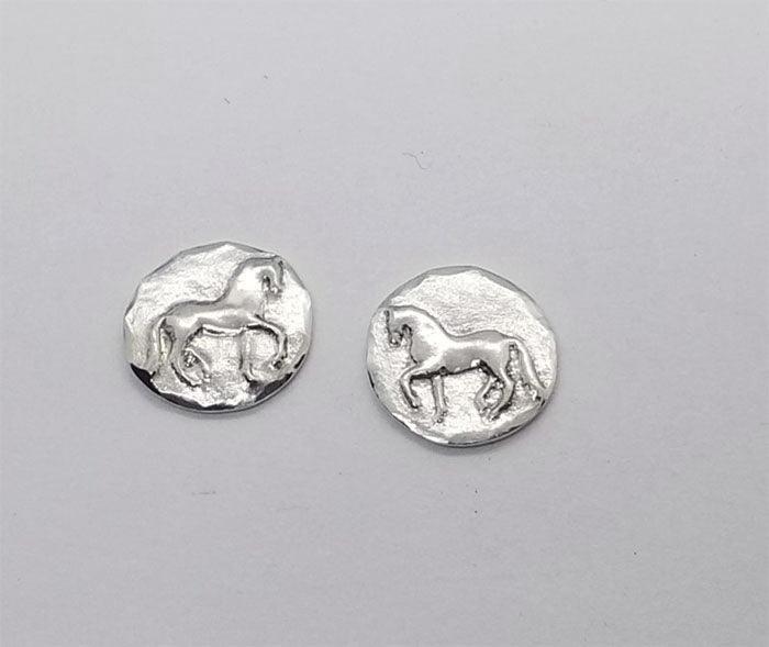 Piaffe Round Stud Earrings OR Piaffe Round Stud Earrings with Fresh Water Pearl Drop