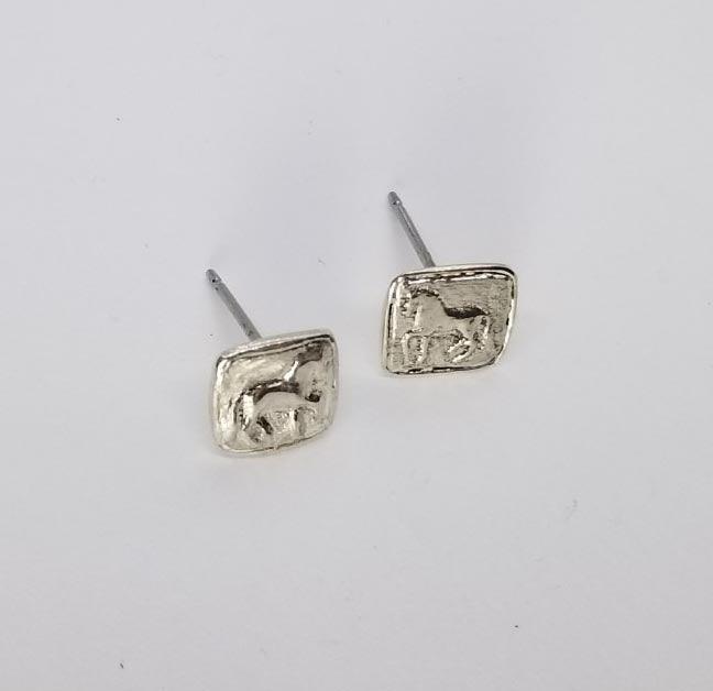 Piaffe Squared Petite OR Petite Round Stud Earring
