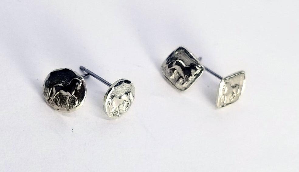 Piaffe Squared Petite OR Petite Round Stud Earring - Tempi Design Studio