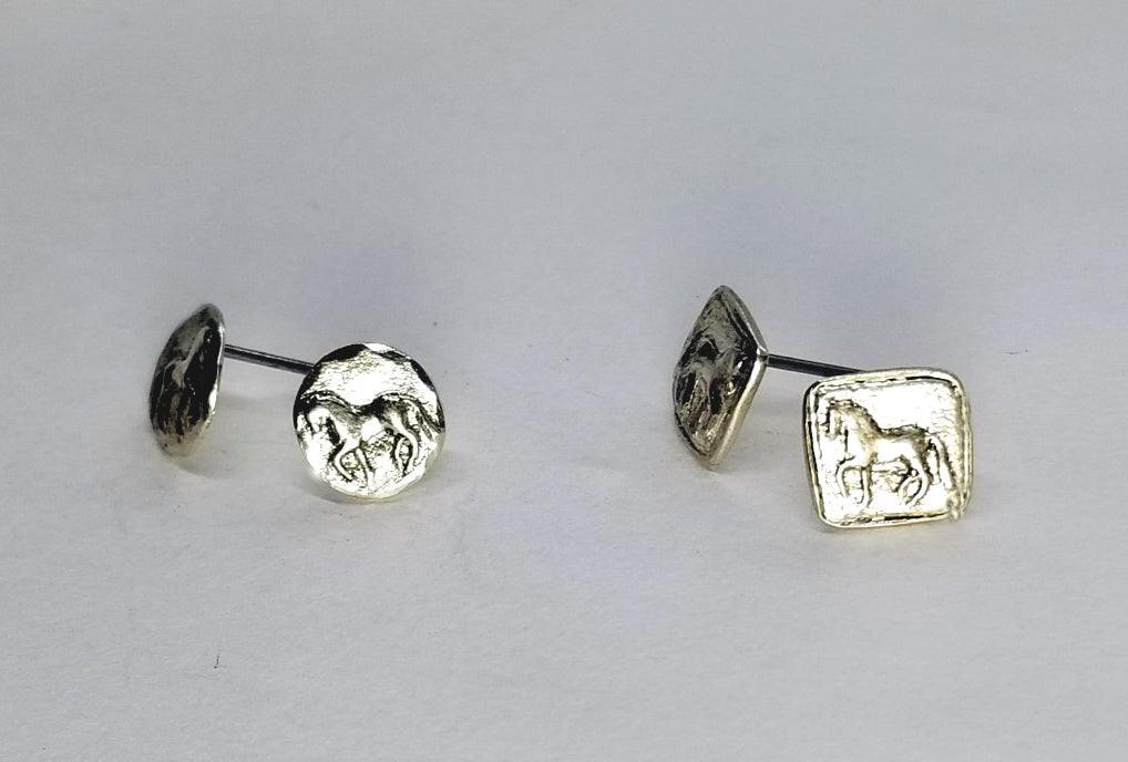 Piaffe Squared Petite OR Petite Round Stud Earring - Tempi Design Studio