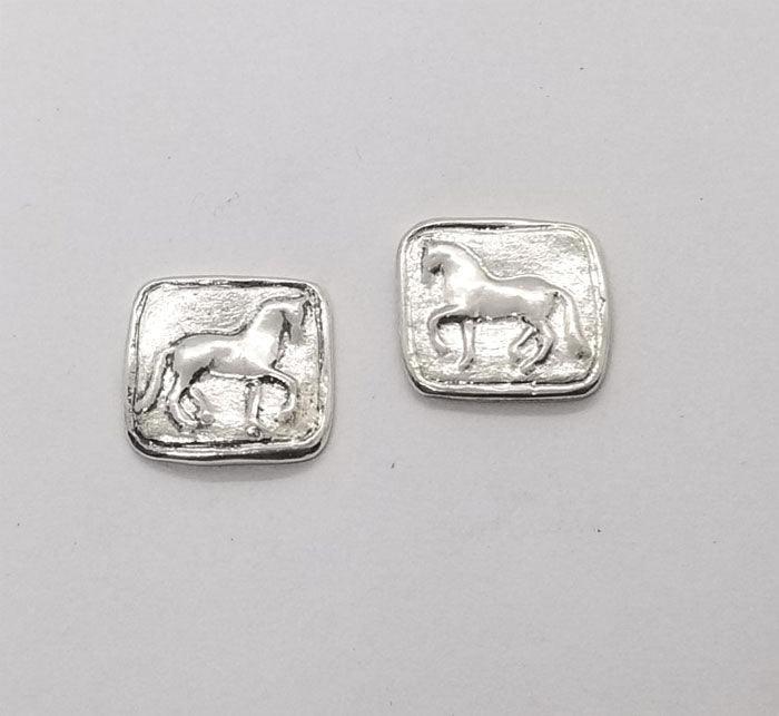 Piaffe Squared Stud Earring OR Piaffe Squared Stud Earring with Fresh Water Pearl Drop - Tempi Design Studio