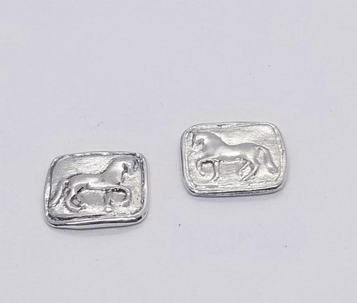 Piaffe Squared Stud Earring OR Piaffe Squared Stud Earring with Fresh Water Pearl Drop - Tempi Design Studio