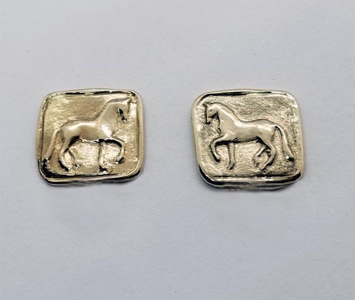 Piaffe Squared Stud Earring OR Piaffe Squared Stud Earring with Fresh Water Pearl Drop - Tempi Design Studio