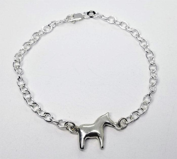 Pony Nugget  on Sterling Chain Bracelet - Tempi Design Studio