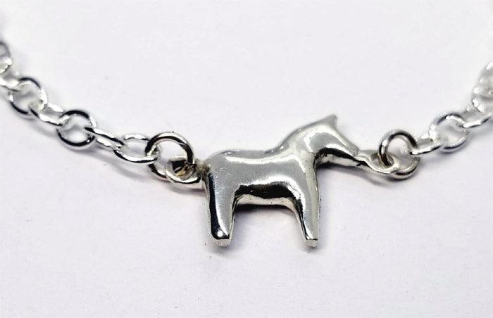 Pony Nugget  on Sterling Chain Bracelet - Tempi Design Studio