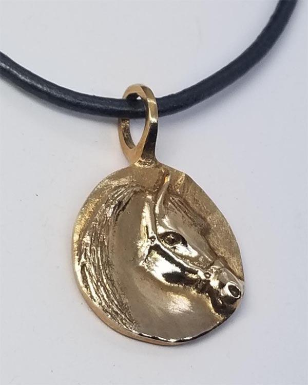 Quarter Horse with Halter Medium Pendant Western - Tempi Design Studio