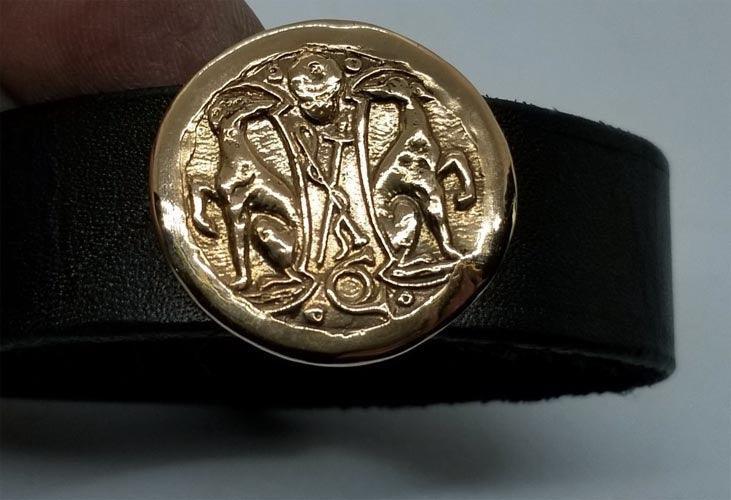 Sight Hounds Slide on Leather Cuff Bracelet