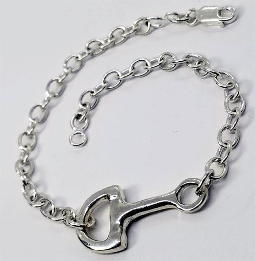 Snaffle Bit with Sterling Link Bracelet, Medium - Tempi Design Studio