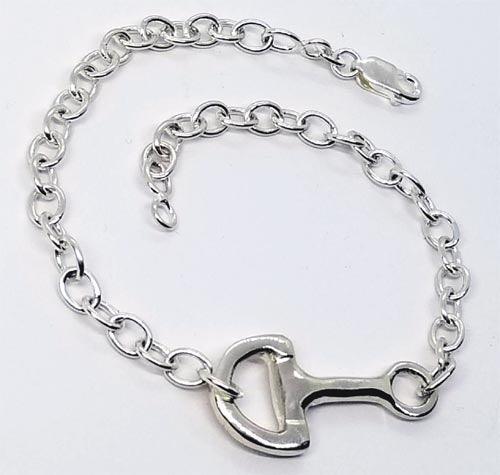 Snaffle Bit with Sterling Link Bracelet, Medium - Tempi Design Studio