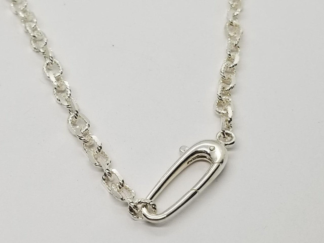 Sterling and Diamond cut Sterling Designer Chain - Tempi Design Studio
