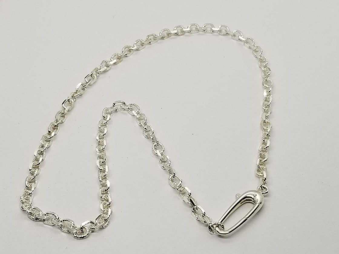 Sterling and Diamond cut Sterling Designer Chain - Tempi Design Studio