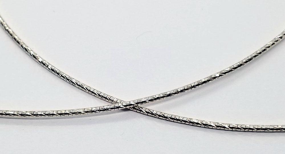 Sterling Diamond Cut Omega Neckwire - Tempi Design Studio
