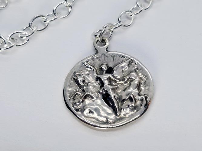 Sterling link Bracelet with Angel and Horses Charm - Tempi Design Studio