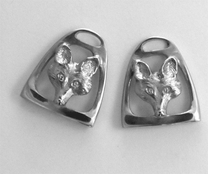 Stirrup with Fox Mask Stud Earring