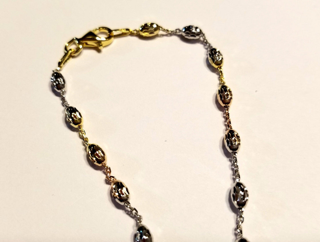 Tri Color Fancy Beaded Chain - Tempi Design Studio