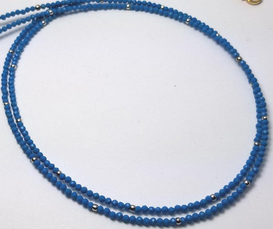 Turquoise Fine Bead Necklace 1 or 2 Strand - Tempi Design Studio