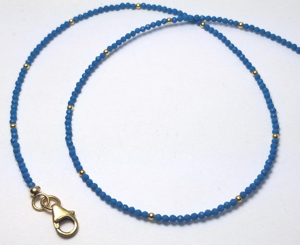 Turquoise Fine Bead Necklace 1 or 2 Strand - Tempi Design Studio