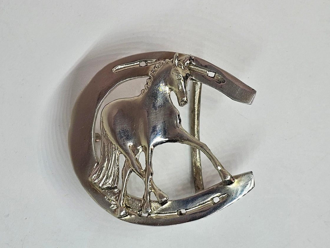 Horse Shoe Buckle with Half Pass Horse