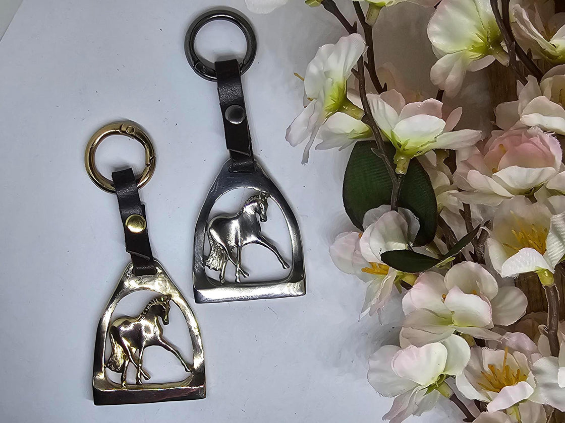 Stirrup with Half Pass Horse Key Fob