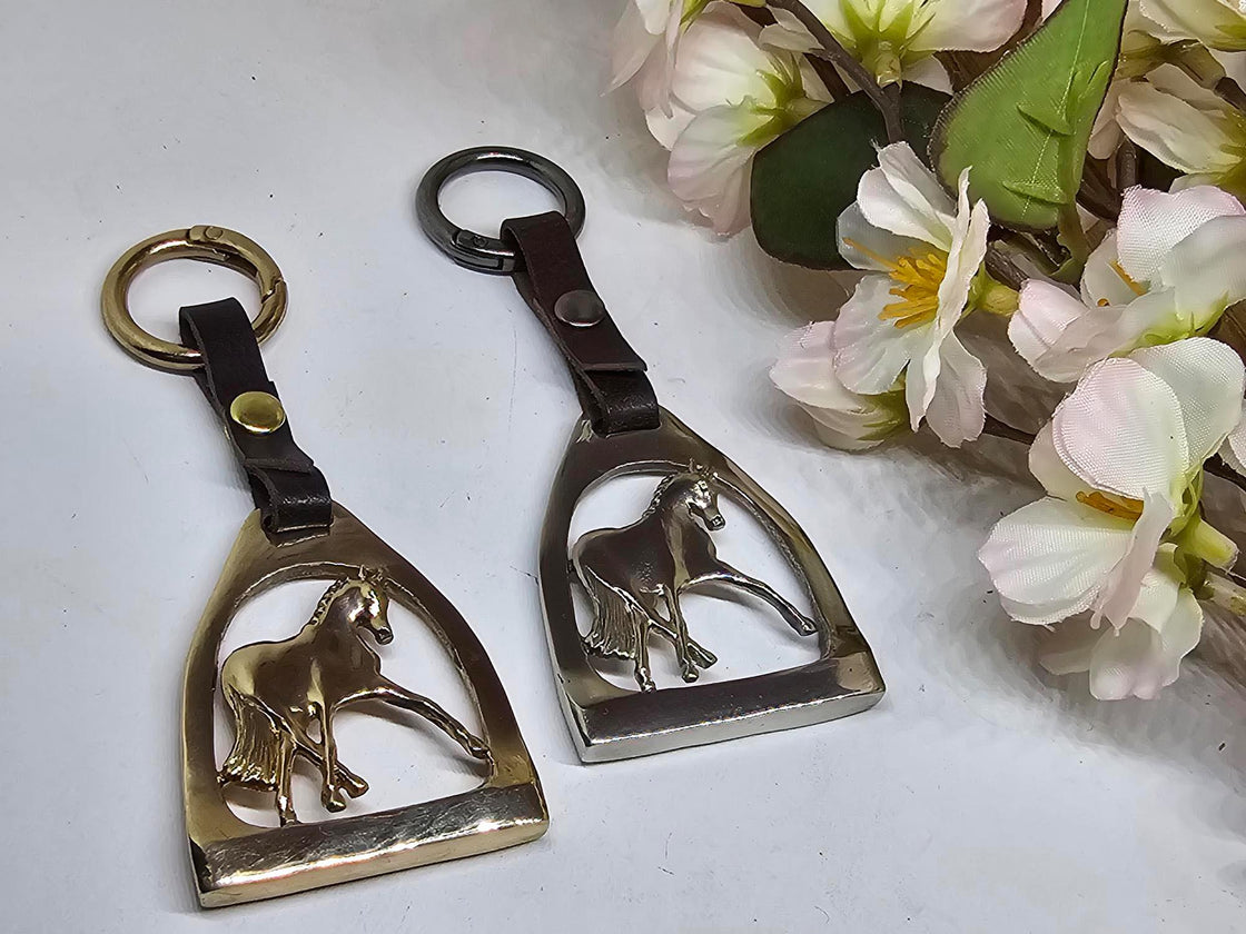 Stirrup with Half Pass Horse Key Fob