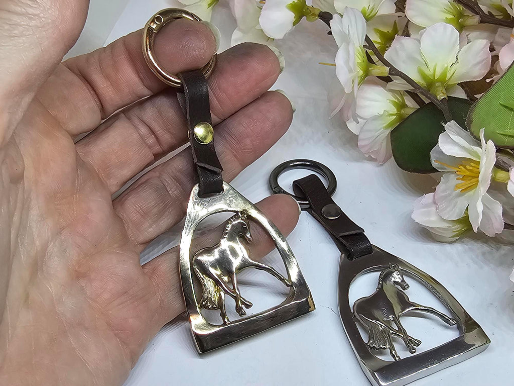 Stirrup with Half Pass Horse Key Fob
