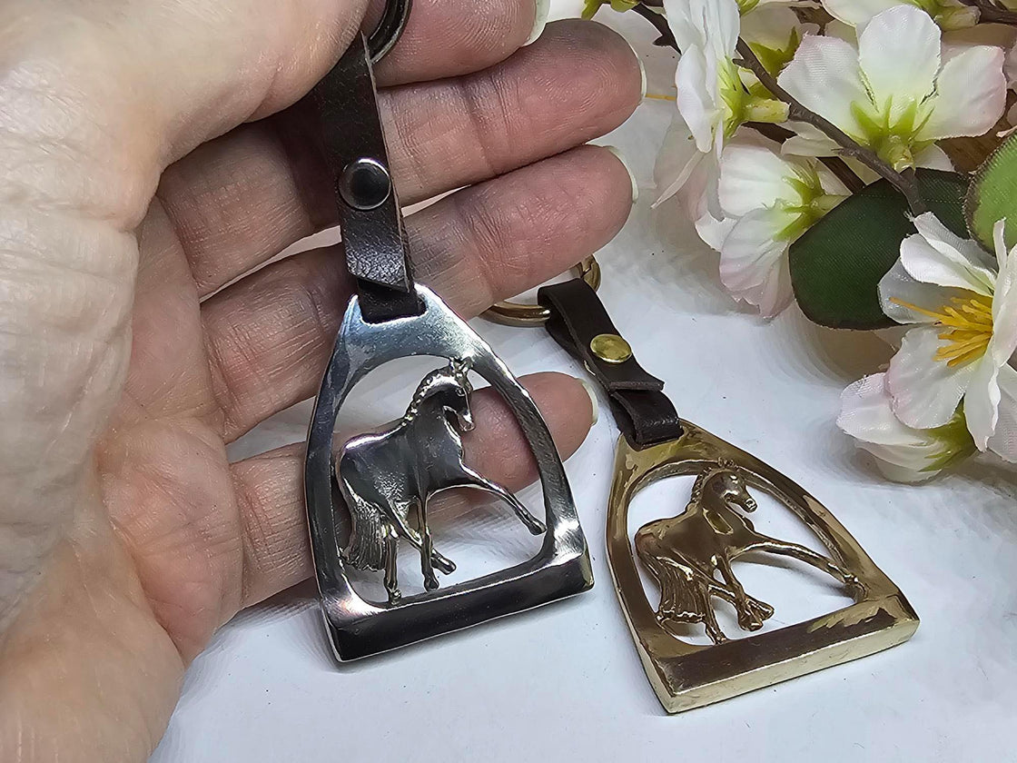Stirrup with Half Pass Horse Key Fob