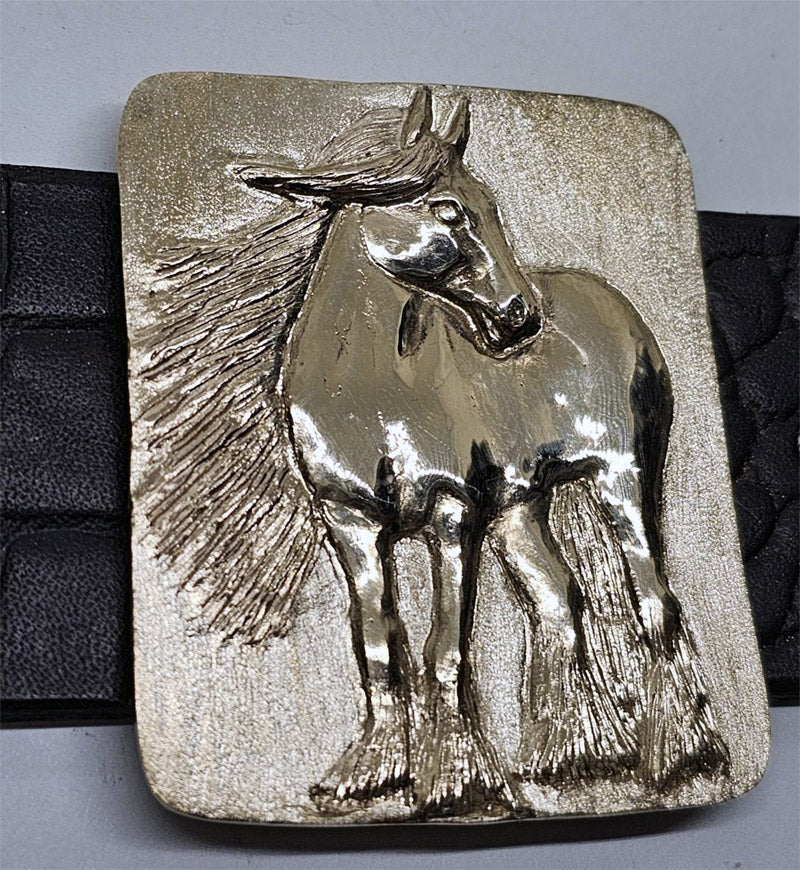 New beautiful horse with feathers belt buckle Accessories | New Beautiful Horse With Feathers Belt Buckle  main image 2