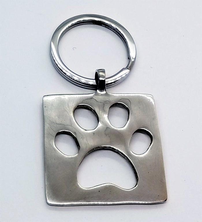 Paw Print Key Fob