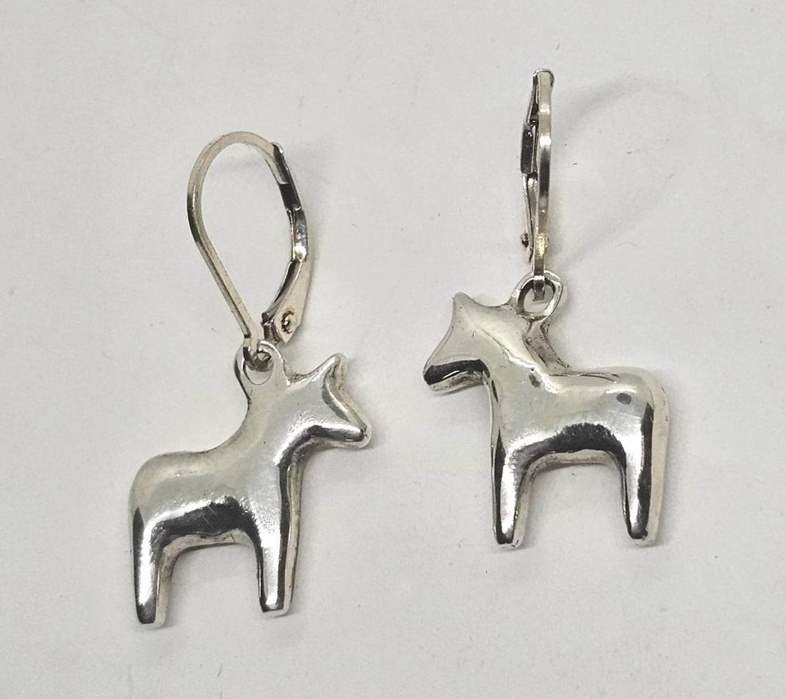 Pony Nugget Lever Back Earrings large