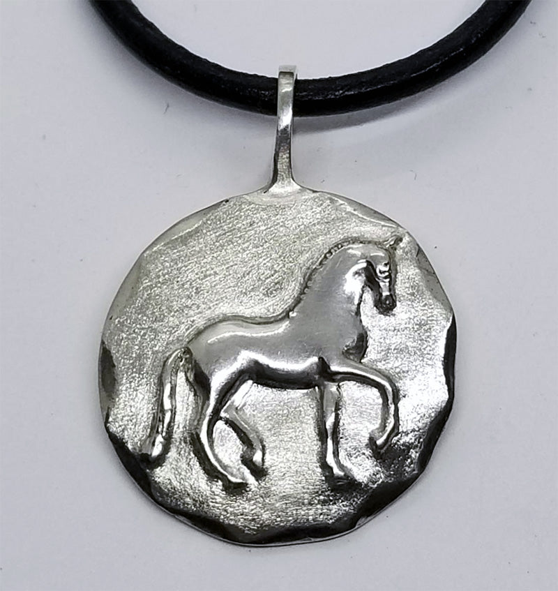Piaffe Horse Large Round Medallion