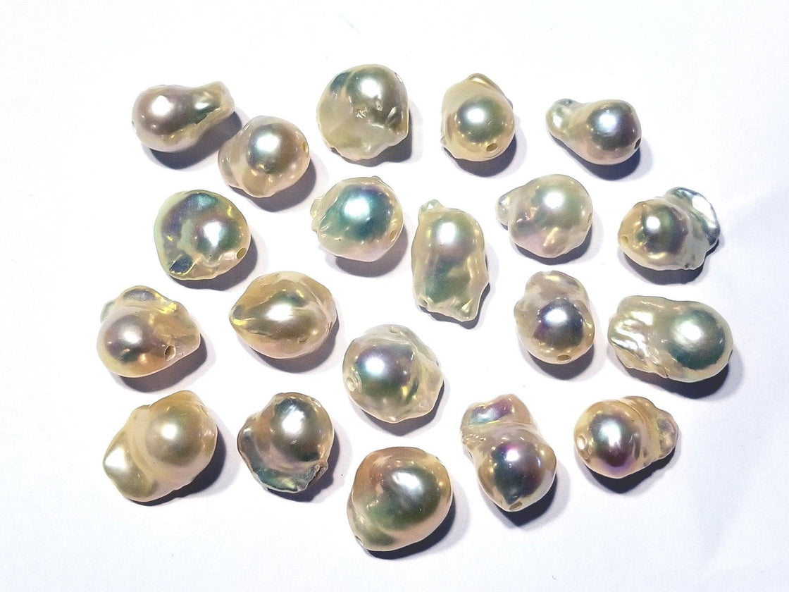 Baroque Pearl on Leather Cord with Petite Charm - Tempi Design Studio