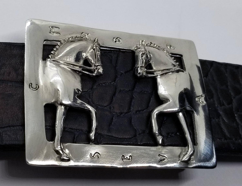 Dressage Horses and Arena Buckle Large