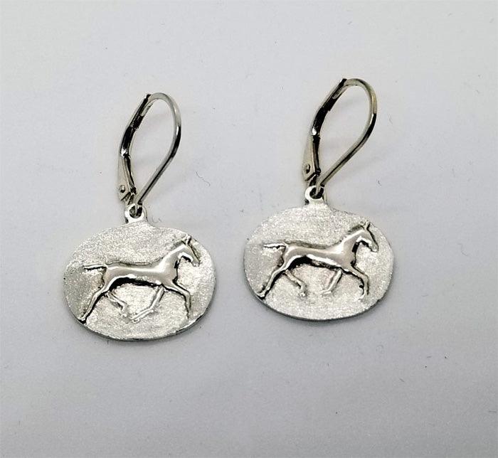 Foal Trotting Lever Back Earrings - Tempi Design Studio