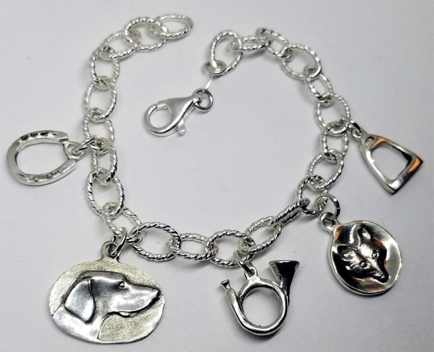 Fox and Hound Charm Bracelet - Tempi Design Studio