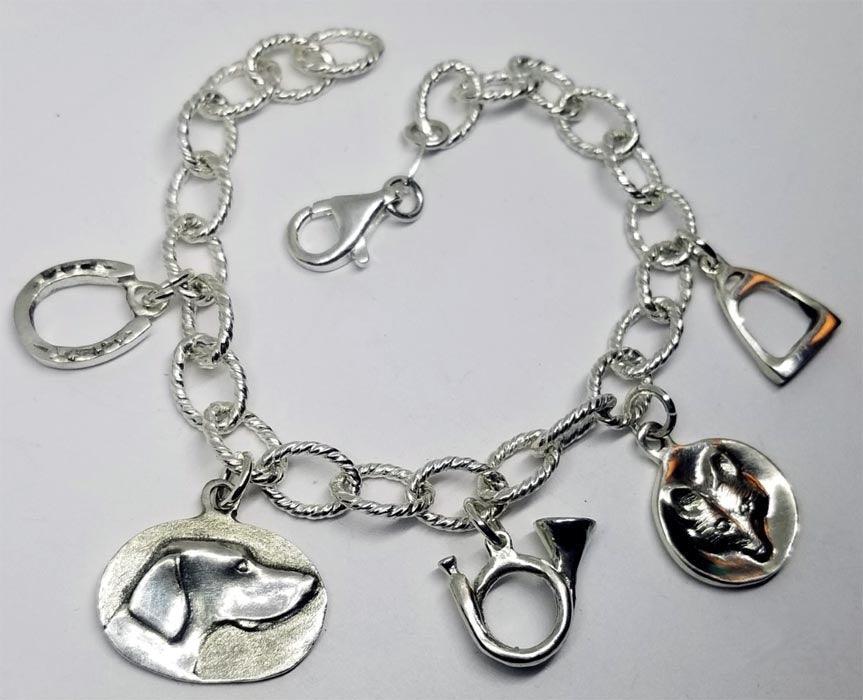 Fox and Hound Charm Bracelet