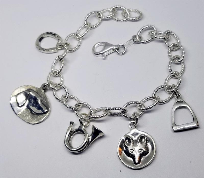 Fox and Hound Charm Bracelet - Tempi Design Studio
